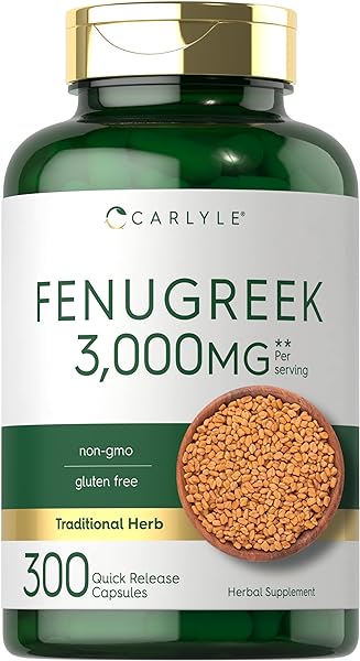 Fenugreek Capsules | 300 Count | Non-GMO & Gluten Free Extract | Fenugreek Seeds in Pakistan
