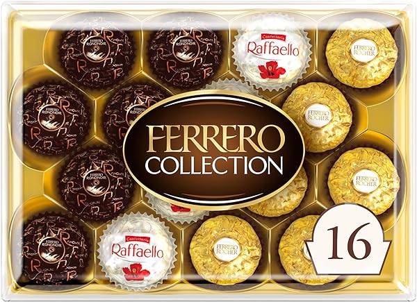 Ferrero Collection, 16 Count, Premium Gourmet Assorted Hazelnut Milk Chocolate, Dark Chocolate and Coconut, Mother's Day Gift, 6.1 oz in Pakistan in Pakistan