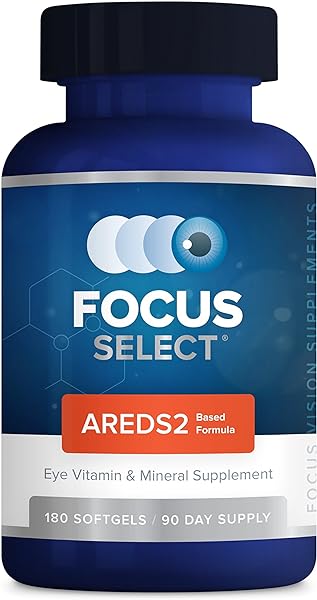 Focus Select AREDS2 Based Eye Vitamin-Mineral Supplement - AREDS2 Based Supplement for Eyes (180 ct. 90 Day Supply) - AREDS2 Based Low Zinc Formula - Eye Vision Supplement and Vitamin in Pakistan in Pakistan