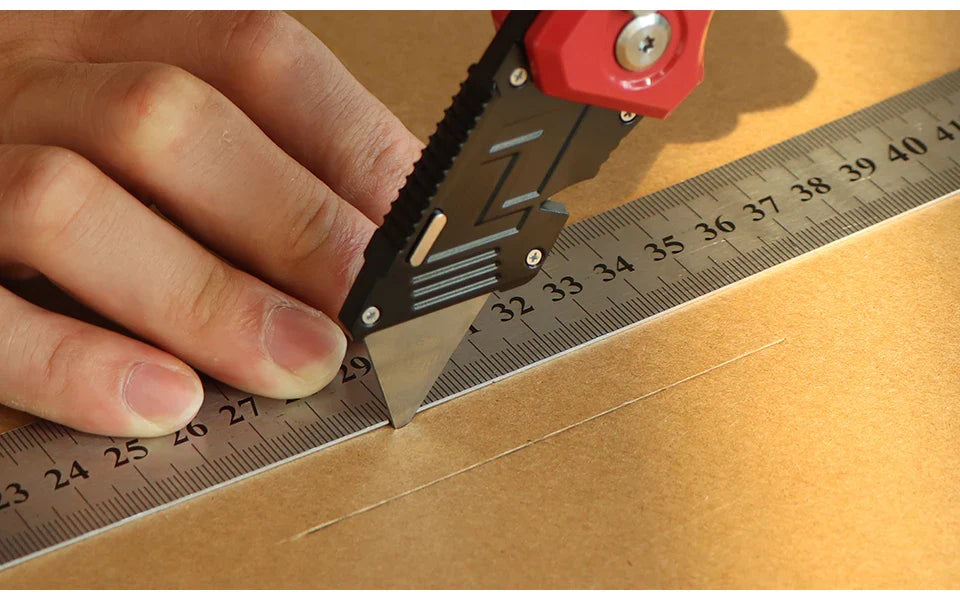 Folding Knife Replaceable Utility Knife for Cable Cartons Carboard Boxes Cutter Handle Knife Blades Outdoor Hand Tool