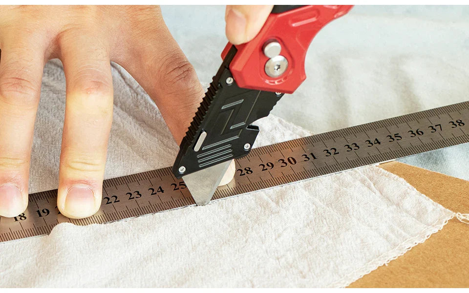 Folding Knife Replaceable Utility Knife for Cable Cartons Carboard Boxes Cutter Handle Knife Blades Outdoor Hand Tool