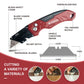 Folding Knife Replaceable Utility Knife for Cable Cartons Carboard Boxes Cutter Handle Knife Blades Outdoor Hand Tool