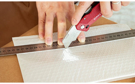 Folding Knife Replaceable Utility Knife for Cable Cartons Carboard Boxes Cutter Handle Knife Blades Outdoor Hand Tool