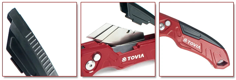Folding Knife Replaceable Utility Knife for Cable Cartons Carboard Boxes Cutter Handle Knife Blades Outdoor Hand Tool