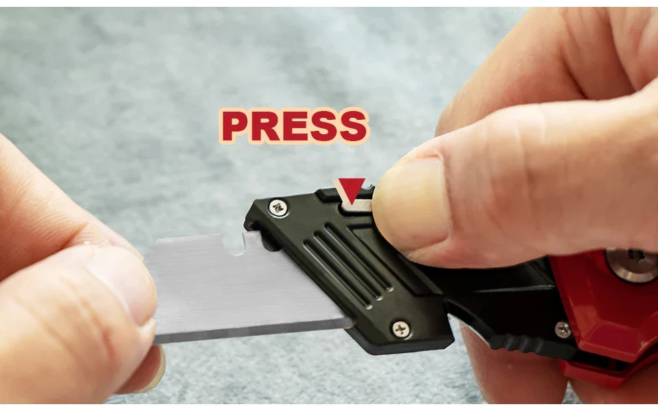 Folding Knife Replaceable Utility Knife for Cable Cartons Carboard Boxes Cutter Handle Knife Blades Outdoor Hand Tool