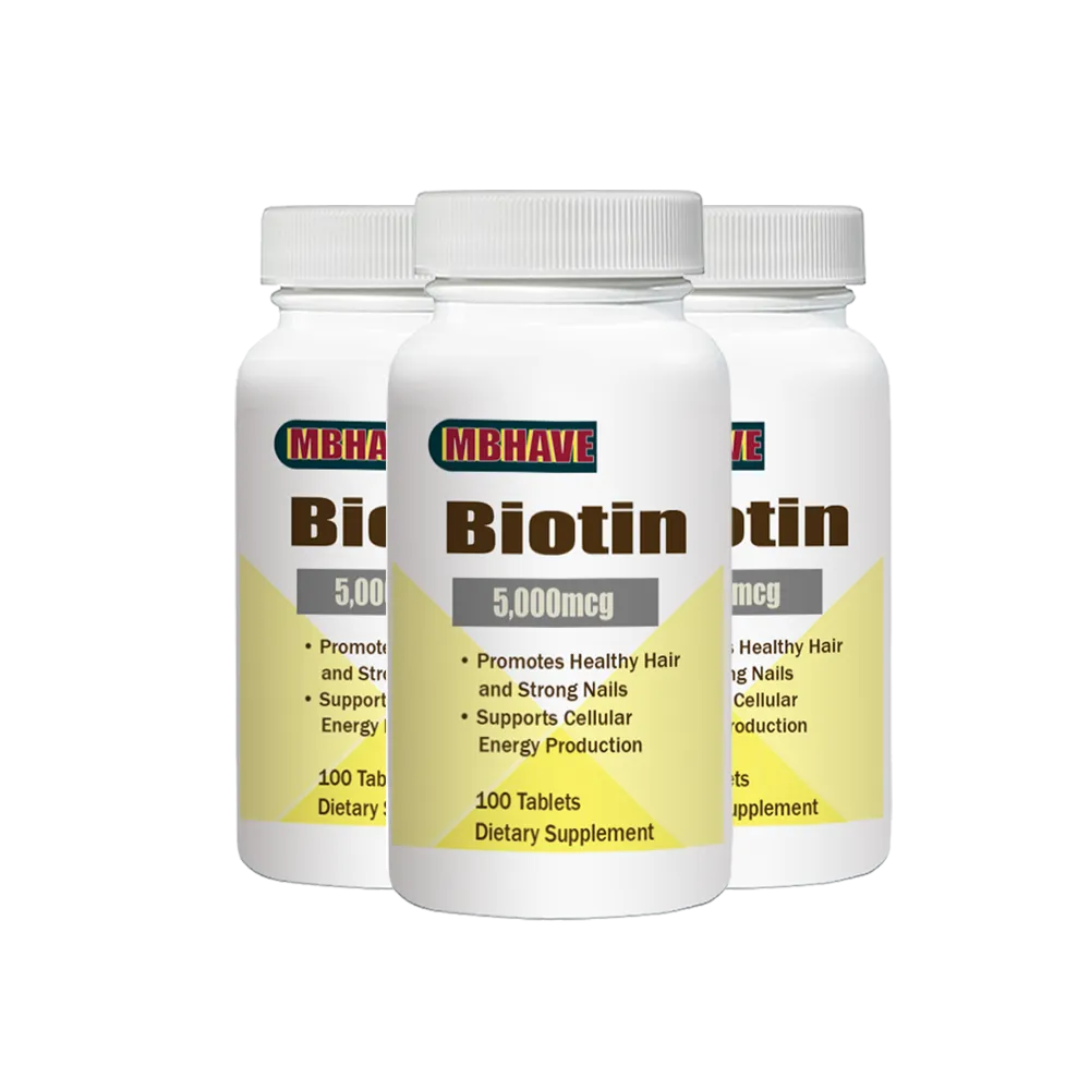 Free Shipping MBHAVE  BIOTIN Promotes Healthy Hair and Strong Nails Supports Cellular Energy Production