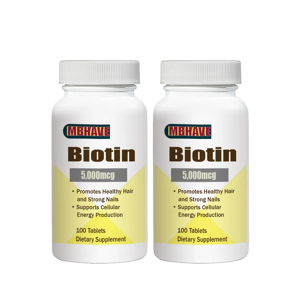 Free Shipping MBHAVE  BIOTIN Promotes Healthy Hair and Strong Nails Supports Cellular Energy Production