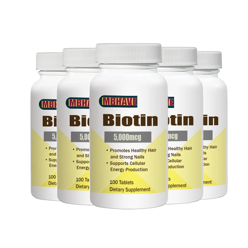 Free Shipping MBHAVE  BIOTIN Promotes Healthy Hair and Strong Nails Supports Cellular Energy Production