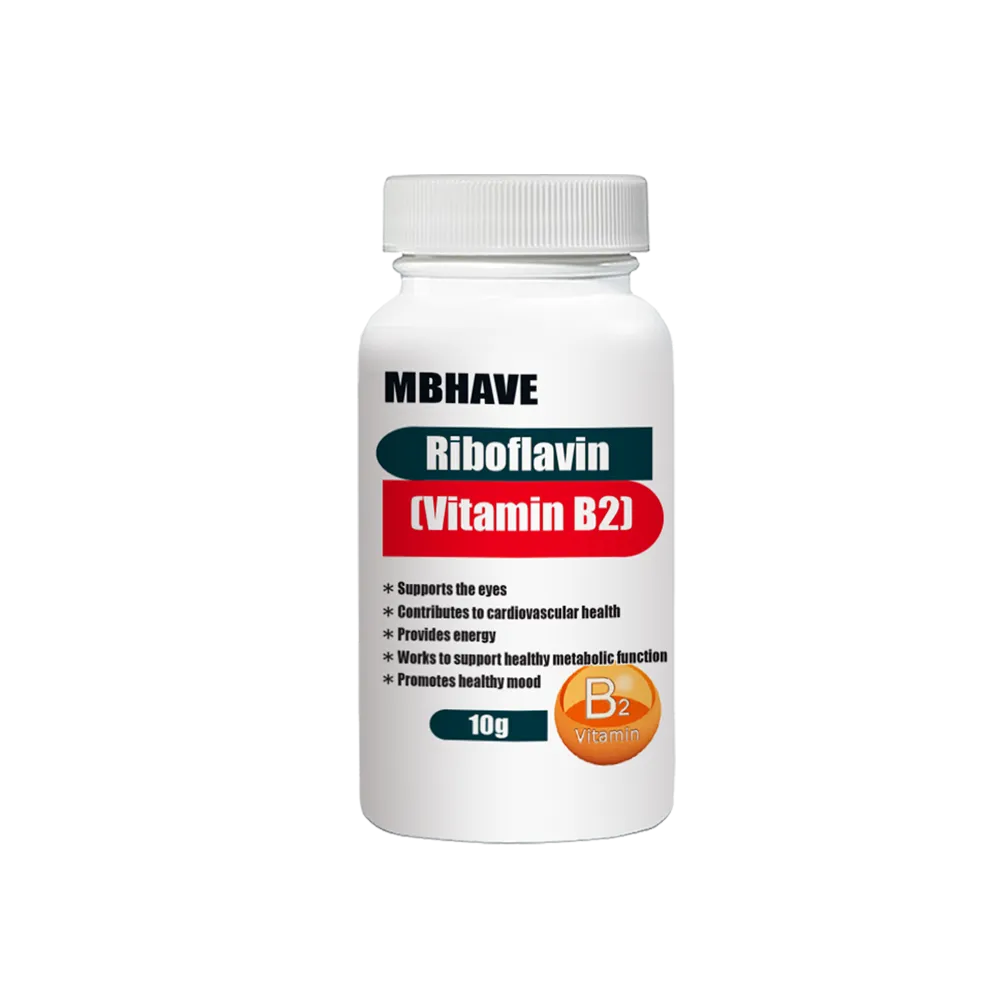 Free Shipping  Riboflavin (Vitamin B2) 10g Supports the eyes Provides energy Works to support healthy metabolic function
