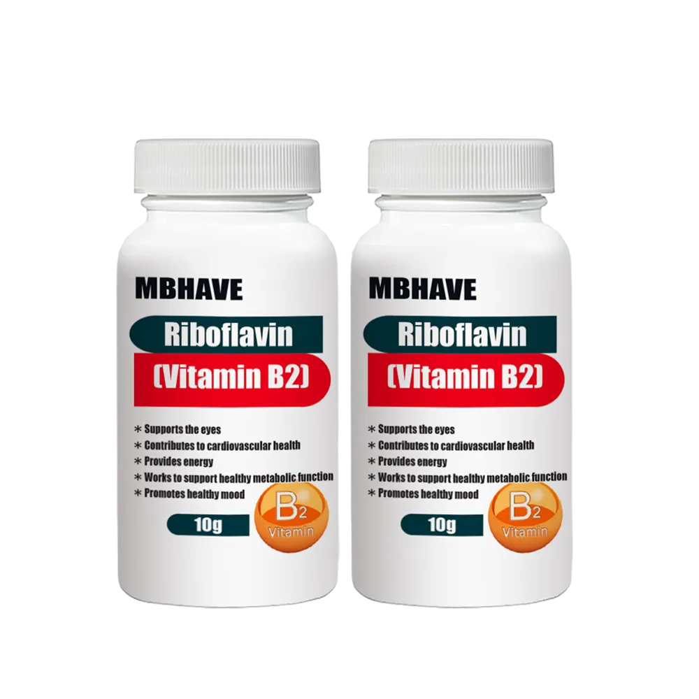 Free Shipping  Riboflavin (Vitamin B2) 10g Supports the eyes Provides energy Works to support healthy metabolic function