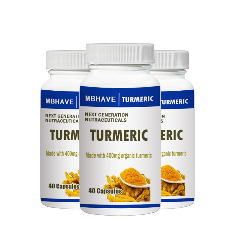 Free shipping TURMERIC 500mg 40pcs May slow or prevent blood clots Reduces depression symptoms