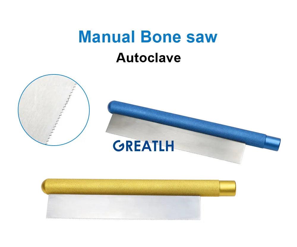 GREATLH Bone Saw Ultra-thin Saw Blade Hand-held Manual Bone Saw 18cm Orthopedic Veterinary Instrument
