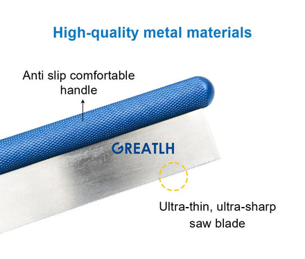 GREATLH Bone Saw Ultra-thin Saw Blade Hand-held Manual Bone Saw 18cm Orthopedic Veterinary Instrument