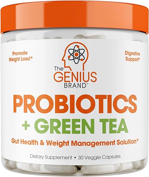 Genius Probiotics for Weight Loss with Green Tea Extract - Fat Burner Supplement & Digestive Health Pills for Bloating Relief for Women & Men - Shelf Stable Probiotic Metabolism Booster - 30 Servings in Pakistan in Pakistan