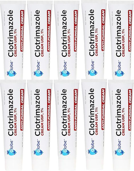 Globe (10 Pack) Clotrimazole Antifungal Cream 1% (1 oz) Relieves The itching, Burning, Cracking and Scaling associated with fungal infections (10- Pack) in Pakistan