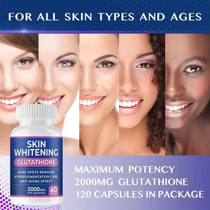 Glutathione Capsule for Removing Melanin, Antioxidant Stress, Whitening and Brightening Dietary Supplement for Anti-skin Aging in Pakistan
