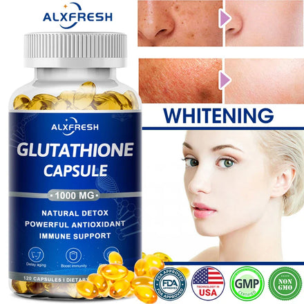 Glutathione Capsules Antioxidant Supplements Enhance Immune System and Skin Health Whitening Beauty Skin Care and Anti-aging