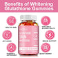 Glutathione Gummies - Contains Omega-3, Vitamin C, Vitamin B12 for Skin Whitening, Anti-Aging, Hair, Nails and Glowing Skin