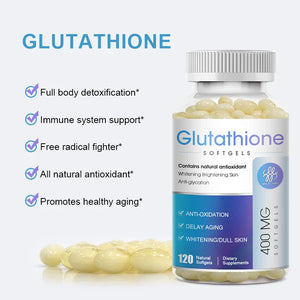 Glutathione Supplement Support Whitening Skin & Anti-aging and Boost Immune, Provide Cell Energy,  Freckle Removing