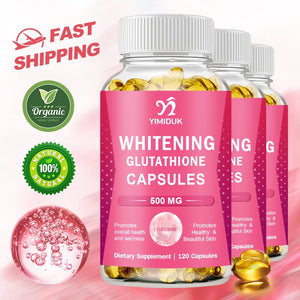 Glutathione Whitening Capsules - Effective Skin Lightening Supplement - Dark Spots, Melasma & Acne Scar Remover, Anti-Aging in Pakistan