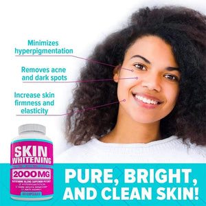 Glutathione skin whitening capsule supplements collagen to reduce pigment and prevent cell oxidation. in Pakistan