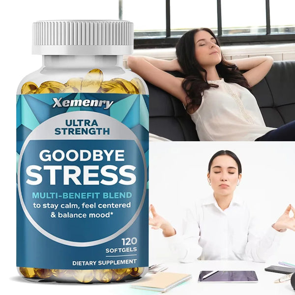 Goodbye Stress Capsules - Contains GABA, L-Theanine To Relieve Mood and Stress, Gluten-free in Pakistan