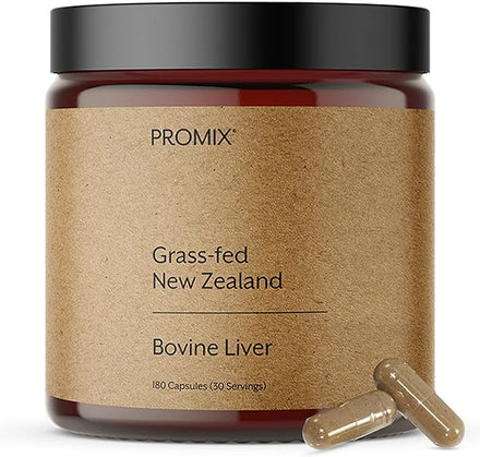 Grass Fed Raw Beef Liver Supplement, Multivitamin Detox for Liver Health, Bioavailable Vitamin A, B12, D3, Heme Iron, 180 Gelatin Capsules in Pakistan