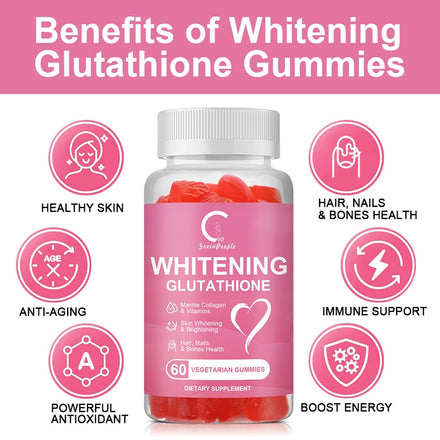 Greenpeople Glutathione Skin Whitening Gummy Beauty Health Antioxidant Food Supplement Proteins for Muscle Mass Free Shipping