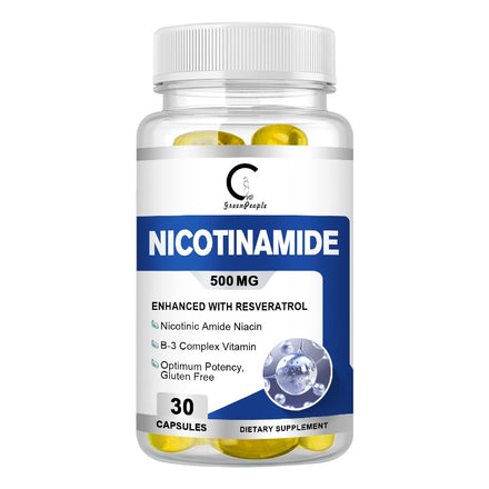 Greenpeople Nicotinamide Capsules Vitamin B3 Diet Supplement Boost Skin Beauty Whitening Repair Anti-aging Cardiovascular Health