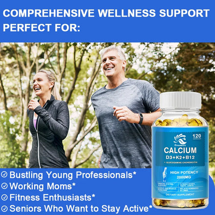 Greensure Vitamin D3+K2+B12 Capsules High Potency Food -Based Immune Support, Bone Health & Mood Balance Supplement