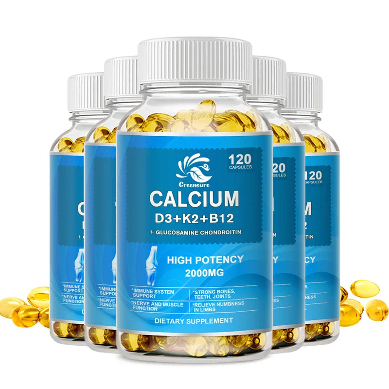 Greensure Vitamin D3+K2+B12 Capsules High Potency Food -Based Immune Support, Bone Health & Mood Balance Supplement