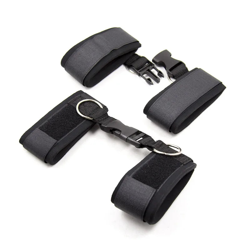 Adjustable Handcuffs And Blindfold Adult Toys For Women Couples Collar Erotic Bdsm Bondage Set No Vibrator Games.