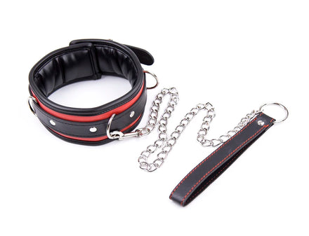 Bdsm Collar Leather And Iron Chain Link Sponge Filling Bdsm Slave Collars Women Bondage Collar Sex Toys For Couples Adults