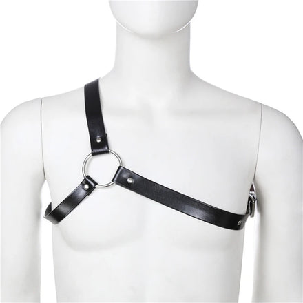 Fetish Men Leather Gay Sexy Leather Suspenders Harness BDSM Gay Sex Harness Belts Sexual Body Bondage Straps Punk Rave Cotumes