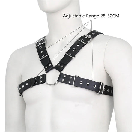 Fetish Men Leather Gay Sexy Leather Suspenders Harness BDSM Gay Sex Harness Belts Sexual Body Bondage Straps Punk Rave Cotumes