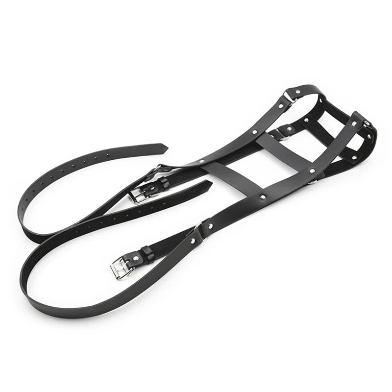 Fetish Men Leather Gay Sexy Leather Suspenders Harness BDSM Gay Sex Harness Belts Sexual Body Bondage Straps Punk Rave Cotumes