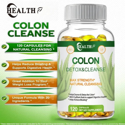 HEALTH Colon Cleansing Supplement - Full Body Colon, Digestive Regulation and Gut Health for Men and Women, 120 Capsules