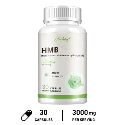 HMB Supplementation - Improves Exercise Intensity and Endurance, Promotes Blood Circulation, Muscle Growth and Reduces Injuries