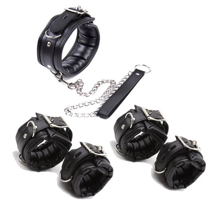 Handcuffs Neck Collars, Soft Padded Hand Cuffs Ankle Cuffs, BDSM Cosplay Costumes Bondage Adults