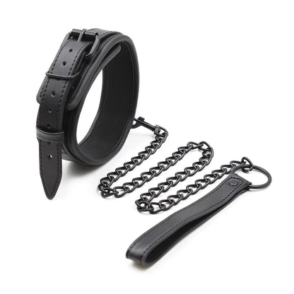 Leather Slave BDSM Collar with Leash Adult Games Sex Bondage Restraint Neck Cuffs Fetish Collar Erotic Sex Toys for Women Men