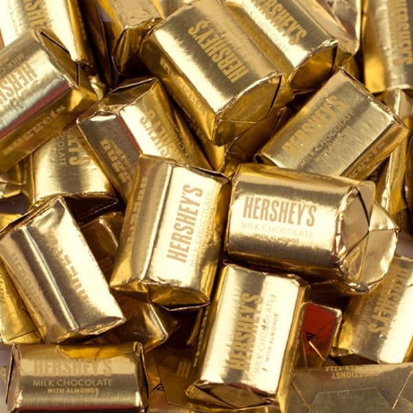 Hershey Chocolate Nuggets, 2 Lbs., Milk Chocolate with Almonds, Bulk, Foil Wrapped, Perfect for Weddings, Anniversaries, Showers, Events, Holidays, Candy Bowls and Buffets, Gifts & More! (Milk Chocolate With Almonds) in Pakistan in Pakistan