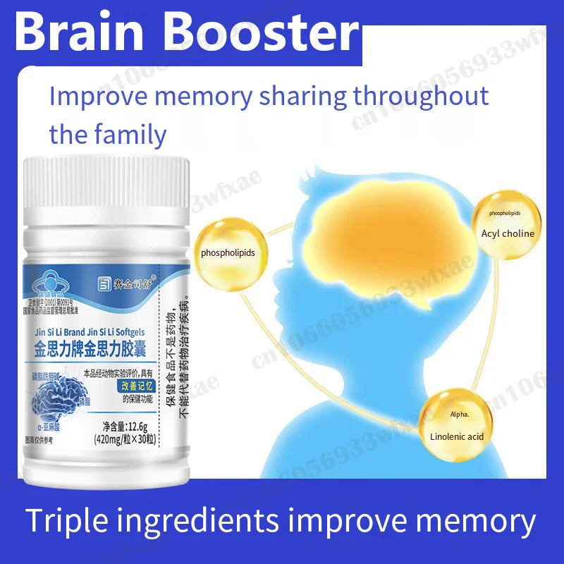 High IQ Nootropic Brain Booster Supplements Capsule for Kids & Adult Improve Memory Focus Health Pills