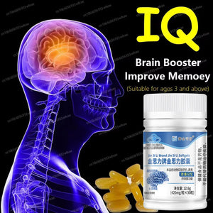 High IQ Nootropic Brain Booster Supplements Capsule for Kids & Adult Improve Memory Focus Health Pills