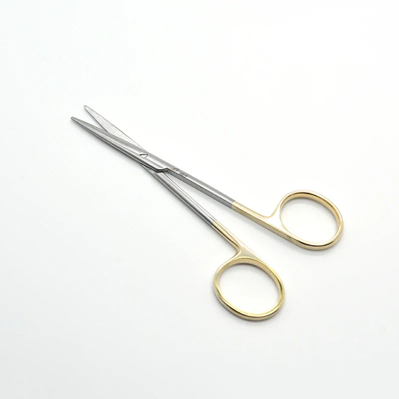 High Quality Mayo Metzenbaum Scissors Tissue Dissecting Scissors Str Cvd Silver Gold Handle 12.5-23cm