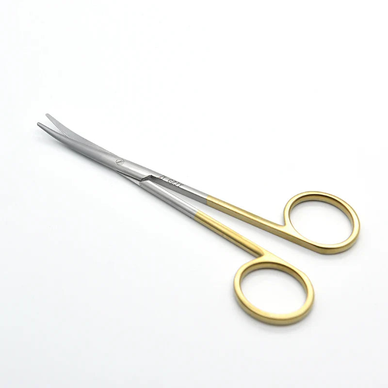 High Quality Mayo Metzenbaum Scissors Tissue Dissecting Scissors Str Cvd Silver Gold Handle 12.5-23cm