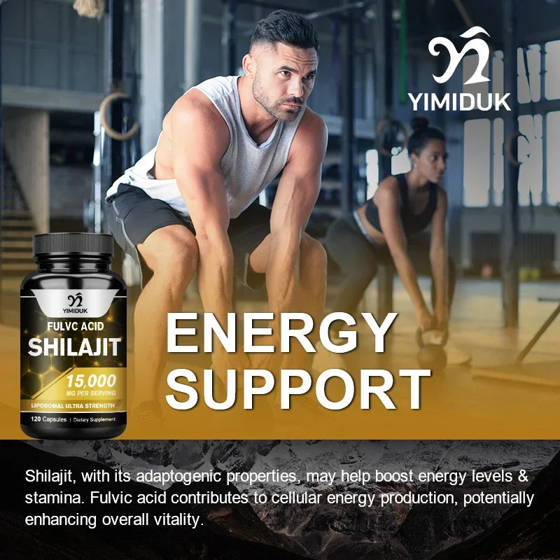 Himalayan Pure Original Shilajit Extract Capsules 85+ Trace Minerals&Fulvic Acid Energy&Hormone Balance Gluten Free Supplement