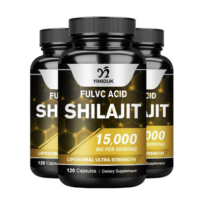 Himalayan Pure Original Shilajit Extract Capsules 85+ Trace Minerals&Fulvic Acid Energy&Hormone Balance Gluten Free Supplement
