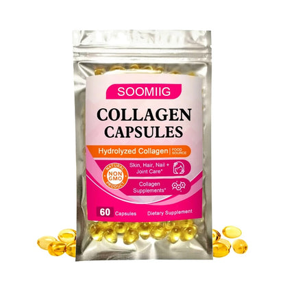 Hydrolyzed Collagen Capsules Support Skin&Joint& Hair & Nails Health Anti-aging Nutritional Supplements For Women