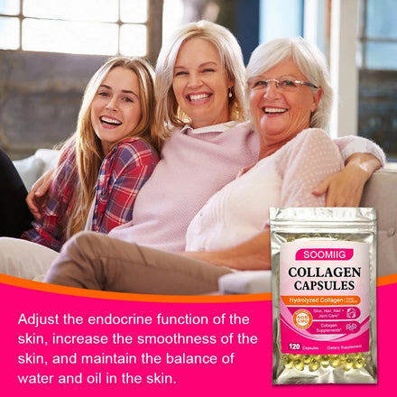 Hydrolyzed Collagen Capsules Support Skin&Joint& Hair & Nails Health Anti-aging Nutritional Supplements For Women