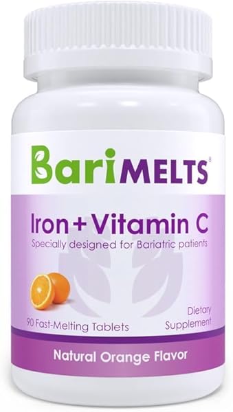 Iron Supplement with Vitamin C - 1 Month Supply (90 Fast-Dissolving Tablets) - Post-Op Bariatric Vitamins in Pakistan